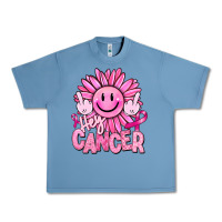 Pebble Blue hey cancer smiley face breast cancer Urban Heavy Tee - RanaPortraitStore