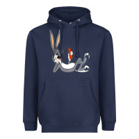 Navy funny rabbit 3 Heavyweight Hoodie - linhVisuals