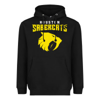 Black houston sabercats Heavyweight Hoodie - linhVisuals
