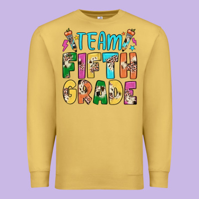 Team Fifth Grade Premium Sweatshirt Designed By Jahusdesignshop