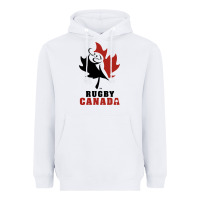 White canada rugby Heavyweight Hoodie - linhVisuals