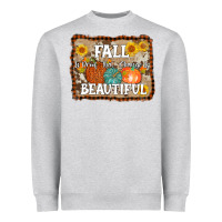 Heather Grey fall is proof that change is beautiful Heavyweight Sweatshirt - AdoDesignShop