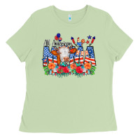 Matcha All American Mama Cow Flowers Ladies Tee - CowCowDesign