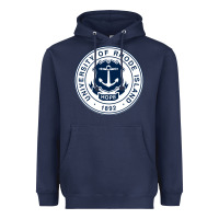 Navy university of rhode island Heavyweight Hoodie - linhVisuals
