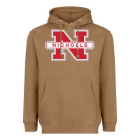 Toasted Coconut nicholls state colonels wordmark Heavyweight Hoodie - linhVisuals