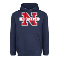 Navy nicholls state colonels wordmark Heavyweight Hoodie - linhVisuals