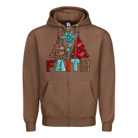 Chestnut cross and christmas trees Zipper Hoodie - AdoDesignShop