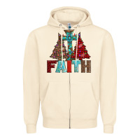 Sandshell cross and christmas trees Zipper Hoodie - AdoDesignShop