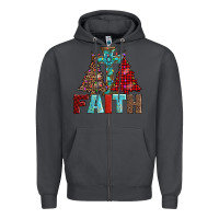 Smoke cross and christmas trees Zipper Hoodie - AdoDesignShop