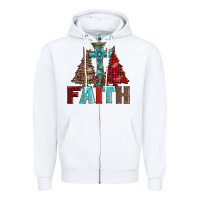 White cross and christmas trees Zipper Hoodie - AdoDesignShop