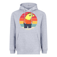 Heather Grey smiling friends Heavyweight Hoodie - linhVisuals