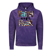 Cloud Purple Faith Over Fear Vintage Hoodie - FaDigitalArtStudio