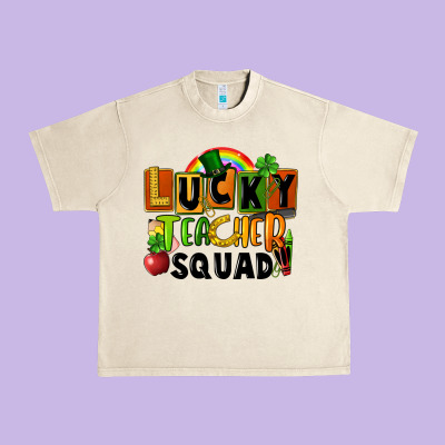 Lucky Teacher Squad St. Patricks Day Urban Heavy Tee Designed By Fadigitalartstudio