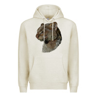 Oatmeal Heather Jaguarundi Head Premium Hoodie - LillyAllenDesigns