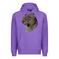 Purple Jaguarundi Head Premium Hoodie - LillyAllenDesigns