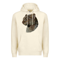 Sandshell Jaguarundi Head Premium Hoodie - LillyAllenDesigns