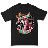 Black Let's go Girl's Cowboy boots Premium Tee - HowdyJamesFarm