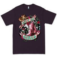 Plum Let's go Girl's Cowboy boots Premium Tee - HowdyJamesFarm