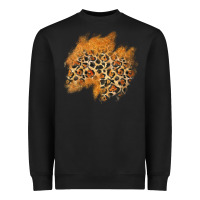 Black leopard glitter patch Heavyweight Sweatshirt - AdoDesignShop