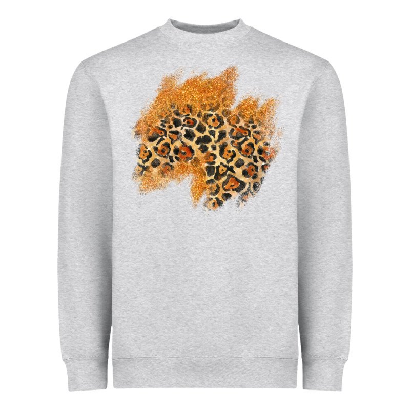 Leopard Glitter Patch Heavyweight Sweatshirt by AdoDesignShop | Teevron