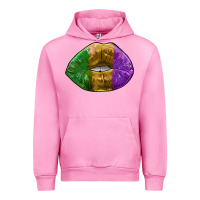 Fuchsia Pink mardi gras kiss Urban Hoodie - RanaPortraitStore