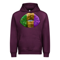 Mauve Wine mardi gras kiss Urban Hoodie - RanaPortraitStore