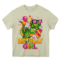 Mossy 4th birthday girl t rex pink Heavy Core Tee - CowGirlArtShop