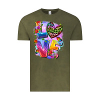 Vintage Olive Love pride Vintage Tee - FaDigitalArtStudio