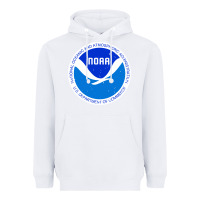 White noaa national oceanic Heavyweight Hoodie - linhVisuals