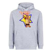 Heather Grey teddy ruxpin Heavyweight Hoodie - linhVisuals