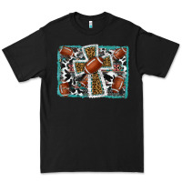 Black football cross aztec leopard background Premium Tee - RanaPortraitStore
