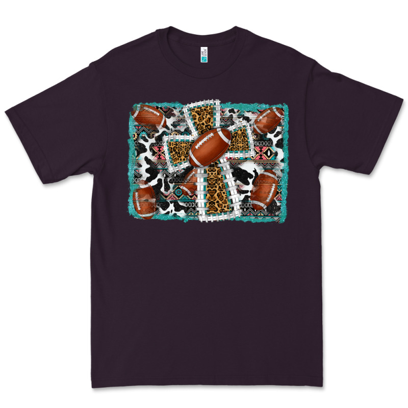 Football Cross Aztec Leopard Background Premium Tee by RanaPortraitStore | Teevron