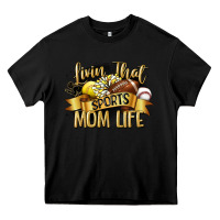 Black livin that sports mom life Heavy Core Tee - CowGirlArtShop