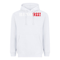 White reno 911 Heavyweight Hoodie - linhVisuals