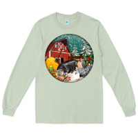 Matcha Christmas On The Farm Long Sleeve Tee - FaDigitalArtStudio