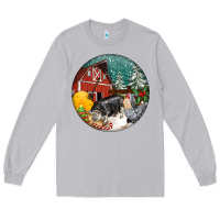 Moon Dust Christmas On The Farm Long Sleeve Tee - FaDigitalArtStudio