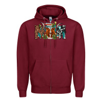 Burgundy longhorn mom Zipper Hoodie - AdoDesignShop