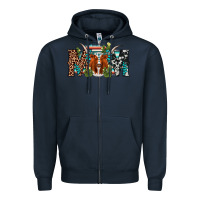 Navy longhorn mom Zipper Hoodie - AdoDesignShop