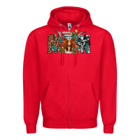 Red longhorn mom Zipper Hoodie - AdoDesignShop