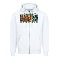 White longhorn mom Zipper Hoodie - AdoDesignShop