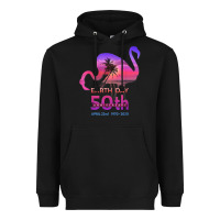 Earth Day 50th Anniversary Pink Flamingos Sunset Silhouette Heavyweight Hoodie | Teevron