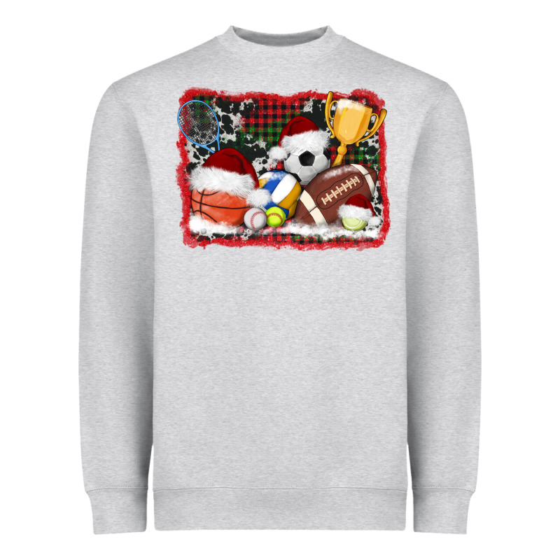 Christmas Sports Background Heavyweight Sweatshirt by AdoDesignShop | Teevron