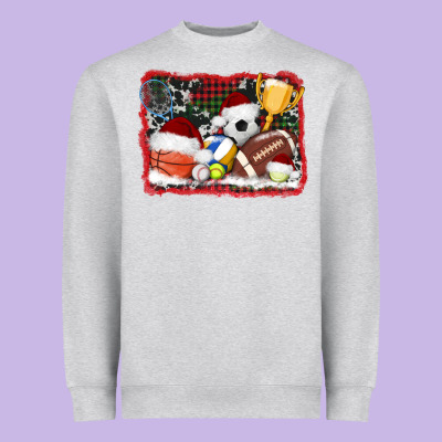 Christmas Sports Background Heavyweight Sweatshirt Designed By Adodesignshop