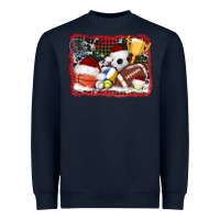 Navy christmas sports background Heavyweight Sweatshirt - AdoDesignShop