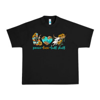 Black peace love bull skull bbs Urban Heavy Tee - BundleAndBundleShop