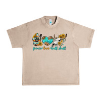French Oak peace love bull skull bbs Urban Heavy Tee - BundleAndBundleShop