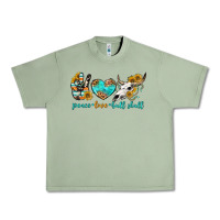 Oil Green peace love bull skull bbs Urban Heavy Tee - BundleAndBundleShop