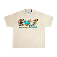 Sandshell peace love bull skull bbs Urban Heavy Tee - BundleAndBundleShop
