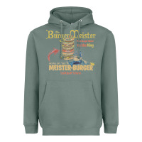 Sage the burgermeister home of the meister burger Heavyweight Hoodie - linhVisuals