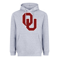 Heather Grey oklahoma sooners Heavyweight Hoodie - linhVisuals
